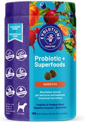 NaturVet Evolutions Probiotic + Superfoods Soft Chews Dog Supplement, 180 count