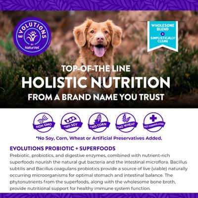 Show full view: NaturVet Evolutions Probiotic + Superfoods Soft Chews Dog Supplement, 90 count slide 4 of 10