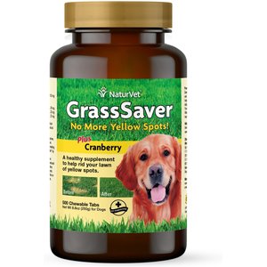 NaturVet GrassSaver Chewable Tablets Urinary & Lawn Protection Supplement for Dogs, 500 count