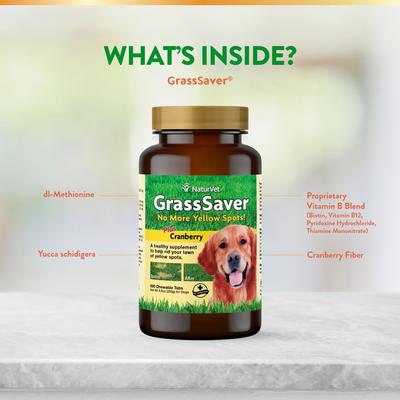 Show full view: NaturVet GrassSaver Chewable Tablets Urinary & Lawn Protection Supplement for Dogs, 500 count slide 7 of 12