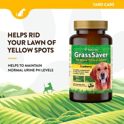 Show full view: NaturVet GrassSaver Chewable Tablets Urinary & Lawn Protection Supplement for Dogs, 500 count slide 4 of 12