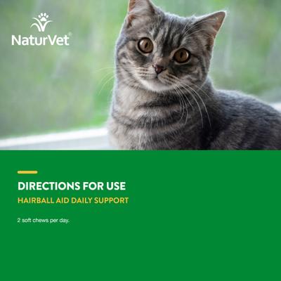 Show full view: NaturVet Hairball Help! Digestion Pumpkin Flavored Soft Chew Supplements for Cats, 50 count slide 8 of 10