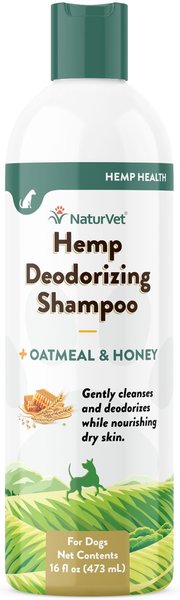 Show full view: NaturVet Hemp Deodorizing Dog Shampoo with Oatmeal & Honey, 16-fl oz bottle slide 1 of 8