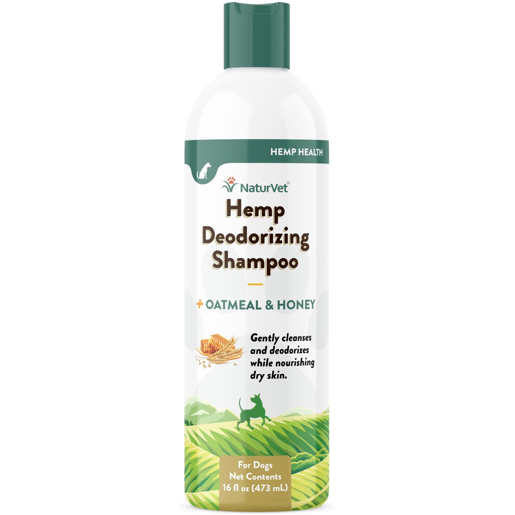 NaturVet Hemp Deodorizing Dog Shampoo with Oatmeal & Honey, 16-fl oz bottle