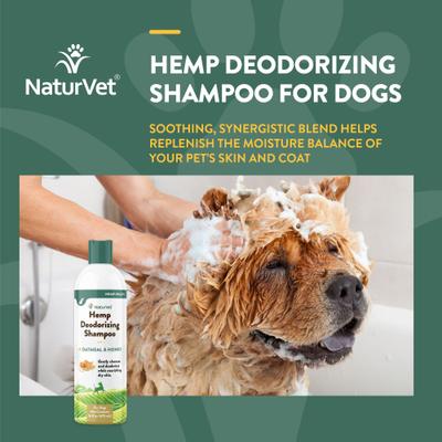 Show full view: NaturVet Hemp Deodorizing Dog Shampoo with Oatmeal & Honey, 16-fl oz bottle slide 5 of 9