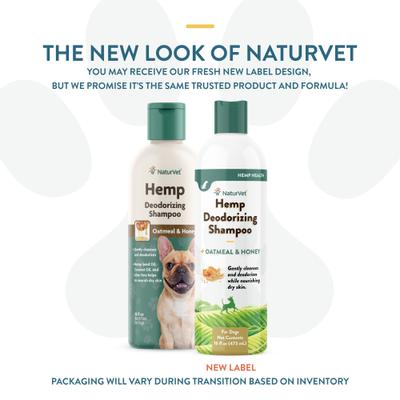 Show full view: NaturVet Hemp Deodorizing Dog Shampoo with Oatmeal & Honey, 16-fl oz bottle slide 3 of 9