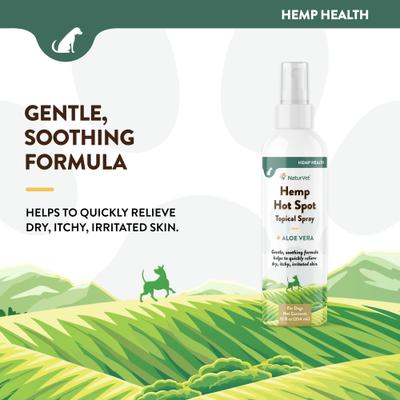 Show full view: NaturVet Hemp Hot Spot with Aloe Vera Dog Spray, 12-fl oz bottle slide 3 of 8