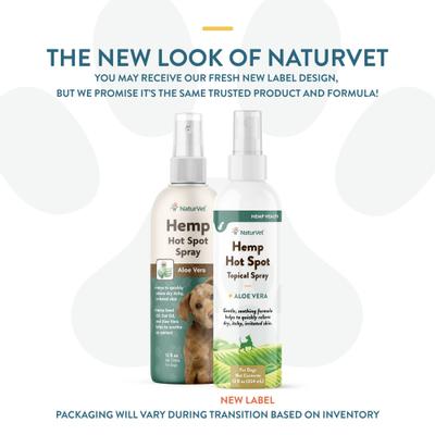 Show full view: NaturVet Hemp Hot Spot with Aloe Vera Dog Spray, 12-fl oz bottle slide 2 of 8