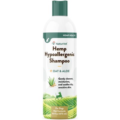 NaturVet NaturVet Hemp Hypoallergenic Dog Shampoo with Oat & Aloe, 16-fl oz bottle
