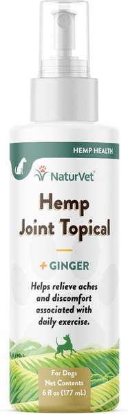Show full view: NaturVet Hemp Joint Topical with Ginger Dog Spray, 6-fl oz bottle slide 1 of 8