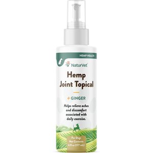 NaturVet Hemp Joint Topical with Ginger Dog Spray, 6-fl oz bottle