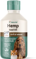 NaturVet Hemp Liquid Supplement for Cats & Dogs, 16-fl oz bottle