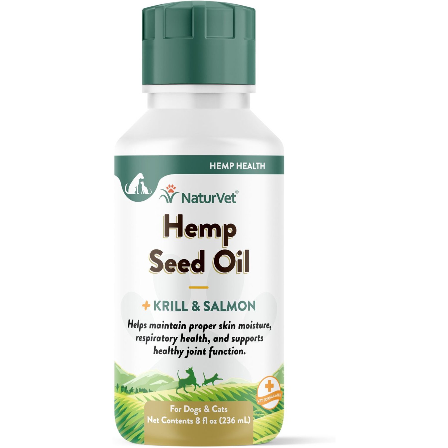 NaturVet Hemp Liquid Supplement for Cats & Dogs, 8-fl oz bottle