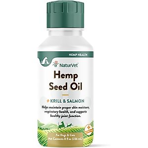 NaturVet Hemp Liquid Supplement for Cats & Dogs, 8-fl oz bottle