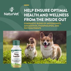 NaturVet Hemp Liquid Supplement for Cats & Dogs, 8-fl oz bottle slide 2 of 8