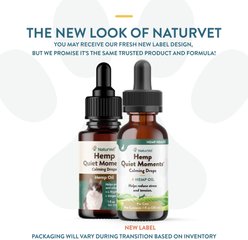 NaturVet Hemp Quiet Moments Liquid Calming Supplement for Cats, 1-fl oz bottle slide 2 of 8