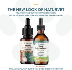 NaturVet Hemp Quiet Moments Liquid Calming Supplement for Cats & Dogs, 4-fl oz bottle slide 2 of 8