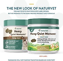 NaturVet Hemp Quiet Moments Soft Chews Calming Supplement for Cats, 60 count slide 2 of 8