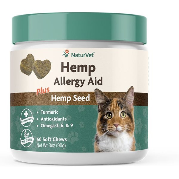 NaturVet Hemp Soft Chews Allergy Supplement for Cats