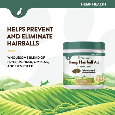 Show full view: NaturVet Hemp Soft Chews Hairball Control Supplement for Cats, 60 count slide 4 of 10