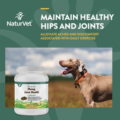 Show full view: NaturVet Joint Care with Hemp Hip & Joint Bacon & Chicken Flavored Soft Chew Supplement for Dogs, 240 count slide 5 of 10