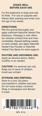 Show full view: NaturVet Herbal Flea Dog & Cat Shampoo, 16-fl oz bottle slide 3 of 4