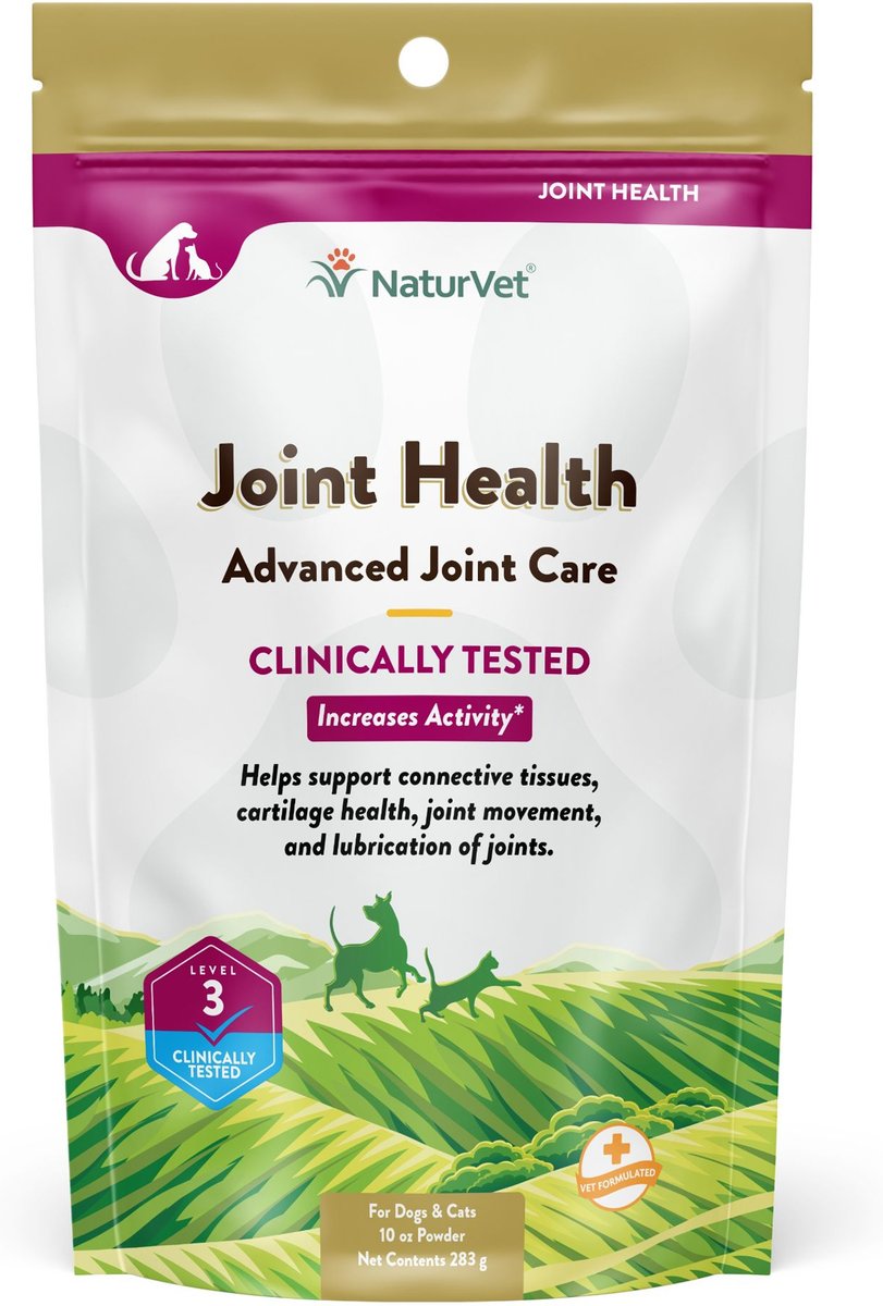 NaturVet Joint Health Advanced Care Powder Joint Supplement for Cats & Dogs