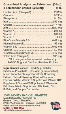 Show full view: NaturVet Kelp Help Plus Omegas Powder Supplement for Cats & Dogs, 1-lb slide 3 of 5