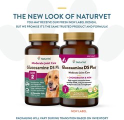 NaturVet Moderate Joint Care Hip & Joint Hickory Smoked Bacon Flavored Chewable Tablet Supplement for Dogs & Cats, 60 count slide 2 of 8
