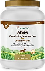 NaturVet MSM Pure Joint Support Powder Horse Supplement, 2-lb tub