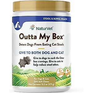 NaturVet Outta My Box Soft Chews Digestive Supplement for Cats & Dogs, 500 count