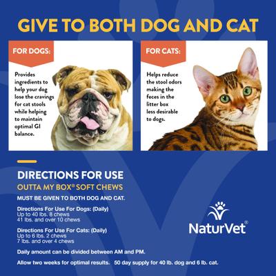 Show full view: NaturVet Outta My Box Soft Chews Digestive Supplement for Cats & Dogs, 500 count slide 8 of 10