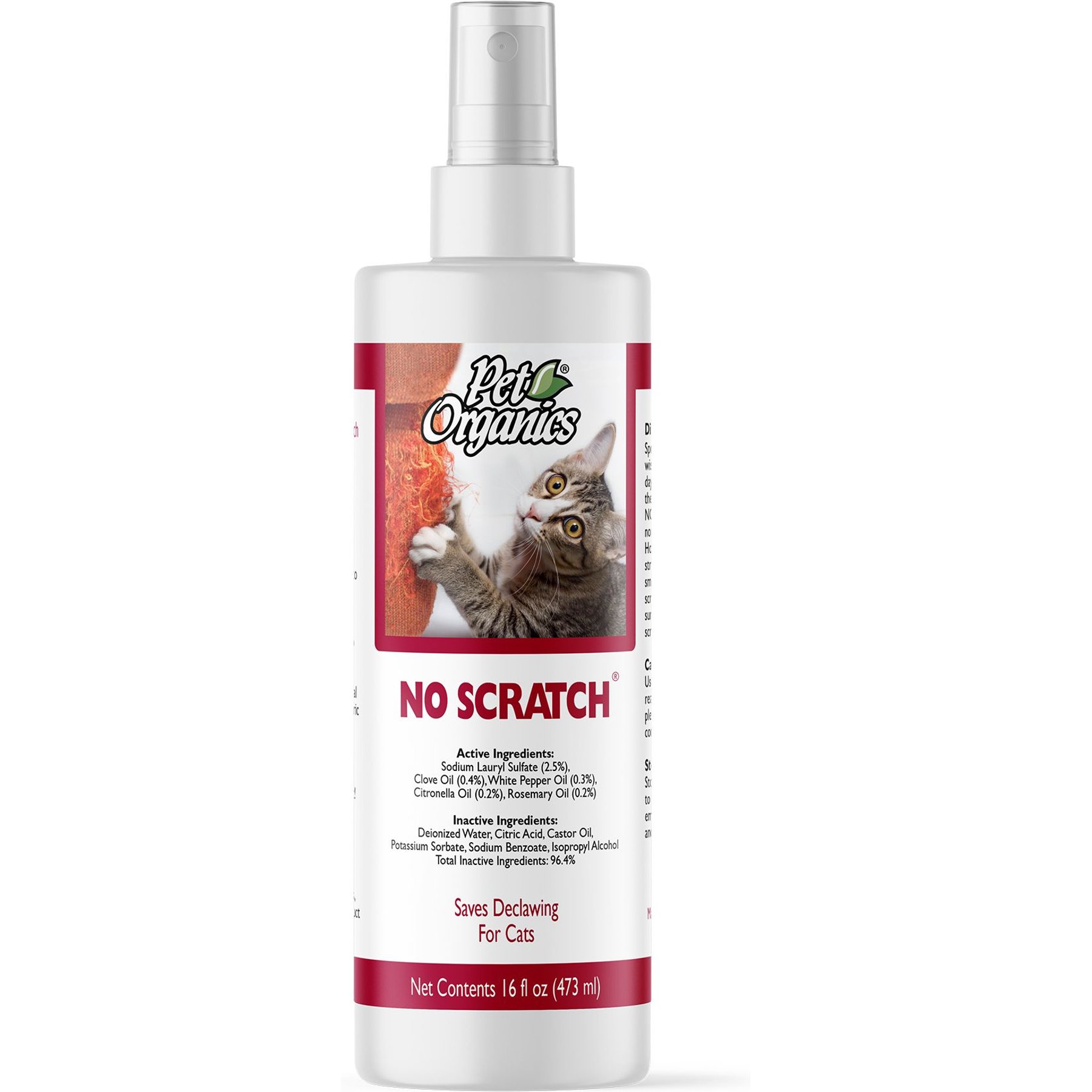 NaturVet Pet Organics No Scratch for Cats, 16-fl oz bottle