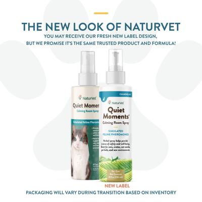 Show full view: NaturVet Quiet Moments Feline Pheromone Calming Spray for Cats, 8-oz bottle slide 3 of 9