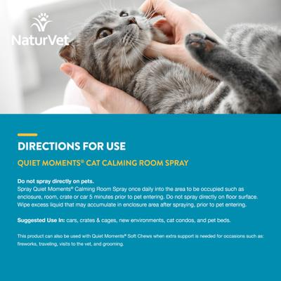 Show full view: NaturVet Quiet Moments Feline Pheromone Calming Spray for Cats, 8-oz bottle slide 7 of 9