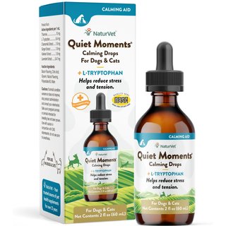 NaturVet Quiet Moments Liquid Calming Supplement for Cats & Dogs, 2-fl oz bottle slide 1 of 9