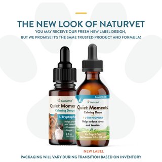 NaturVet Quiet Moments Liquid Calming Supplement for Cats & Dogs, 2-fl oz bottle slide 2 of 9