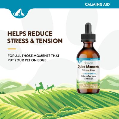 Show full view: NaturVet Quiet Moments Liquid Calming Supplement for Cats & Dogs, 2-fl oz bottle slide 4 of 10