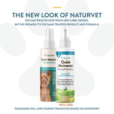 Show full view: NaturVet Quiet Moments Simulated Canine Pheromones Calming Spray for Dogs, 8-oz slide 3 of 9