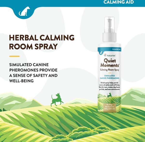 NaturVet Quiet Moments Simulated Canine Pheromones Calming Spray for Dogs