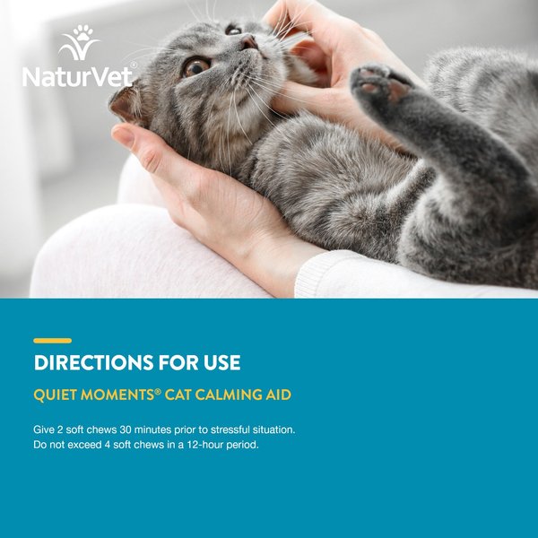 NATURVET Quiet Moments Soft Chews Calming Supplement for Cats, 60 count ...