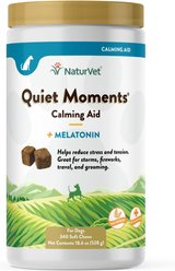 NaturVet Quiet Moments Calming Bacon & Chicken Flavored Soft Chew Supplement, 240 count