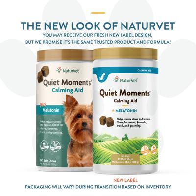 Show full view: NaturVet Quiet Moments Calming Bacon & Chicken Flavored Soft Chew Supplement, 240 count slide 3 of 12