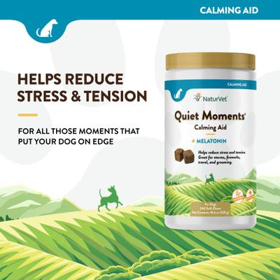Show full view: NaturVet Quiet Moments Calming Bacon & Chicken Flavored Soft Chew Supplement, 240 count slide 4 of 12