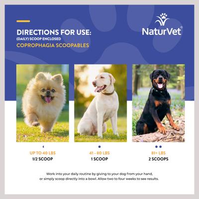 Show full view: NaturVet Scoopables Coprophagia Stool Eating Deterrent Dog Supplement, 11-oz bag slide 10 of 11