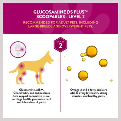 Show full view: NaturVet Scoopables Glucosamine DS Plus Level 2 Moderate Joint Care Dog Supplement, 11-oz bag slide 8 of 10