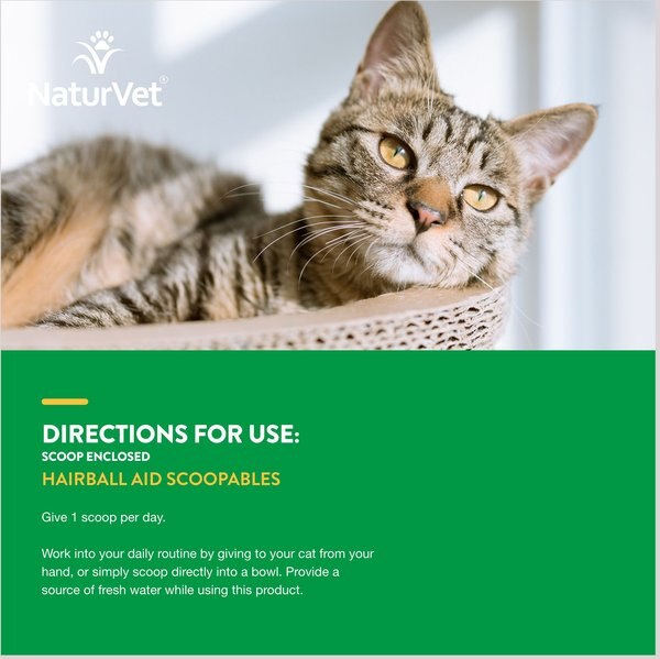 NaturVet Hairball Help! Scoopable Tiny Bites Salmon Flavored Supplement for Cats, 5.5-oz bag