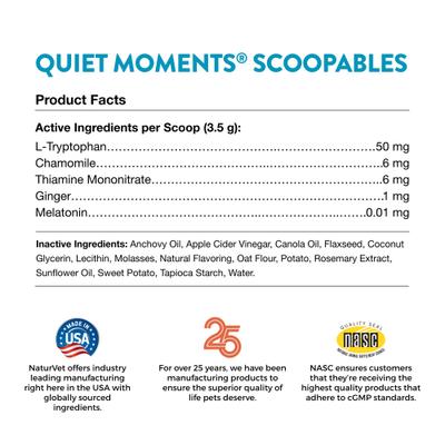 Show full view: NaturVet Scoopables Quiet Moments Calming Aid Cat Supplement, 5.5-oz bag slide 4 of 11