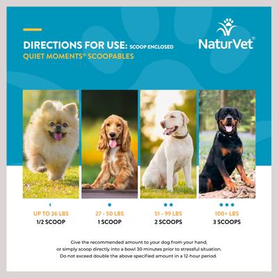 Show full view: NaturVet Scoopables Quiet Moments Calming Aid Dog Supplement, 11-oz bag slide 10 of 10