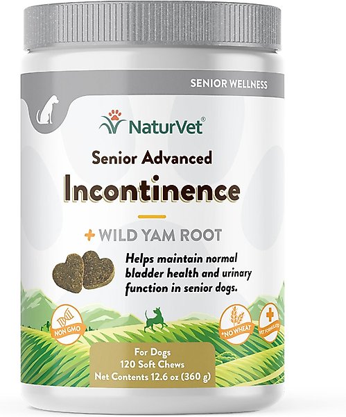 NaturVet Advanced Incontinence Hickory Smoked Bacon Flavored Senior Supplement for Dogs
